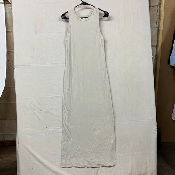 NWT Universal Thread Women's Tan Size Large Rib-Knit Maxi Bodycon Dress Pullover - Picture 2 of 12